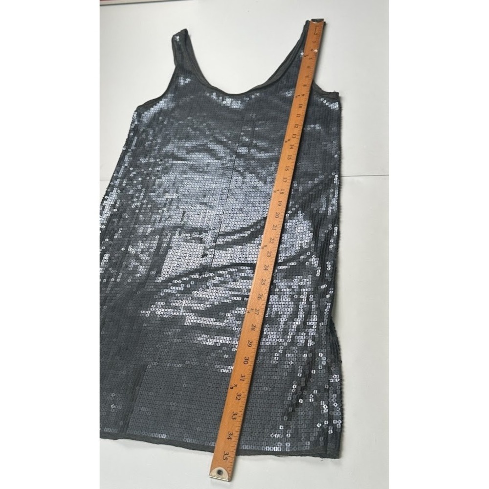 Vince Dress Womens Small Gray Sequin Sleeveless Mini Party NYE Holiday Stretch - Picture 11 of 12